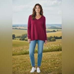 Avenue Classic Fuchsia Acrylic Sweater
